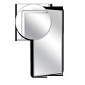Ajw AJW U700T-2436 Angle Frame Mirror; Tempered Glass Surface - 24 W X 36 H In. U700T-2436